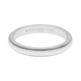 Tiffany & Co. Platinum 3mm Milgrain Band Ring Designer Jewellery Tiffany and Co
