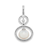 Mikimoto 18K White Gold South Sea Pearl Diamond Pendant Designer Jewellery Mikimoto