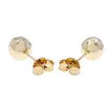 14K Yellow Gold Faceted Disco Ball Earrings Fine Jewellery Modaselle