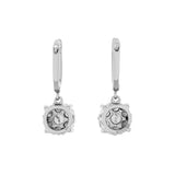 18K White Gold 0.94 Carat Diamond Drop Earrings