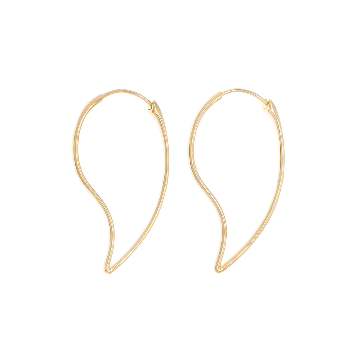 18K Yellow Gold Hoop Earrings Fine Jewellery Modaselle