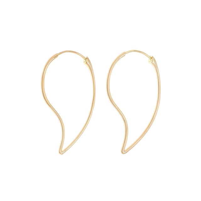 18K Yellow Gold Hoop Earrings Fine Jewellery Modaselle