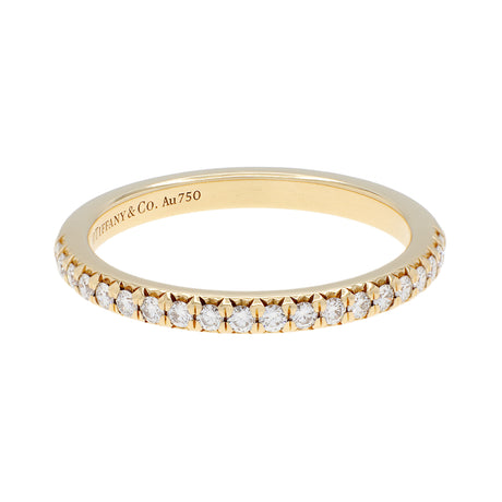Tiffany 18K Yellow Gold Diamond Soleste Half Eternity Ring Designer Jewellery Modaselle