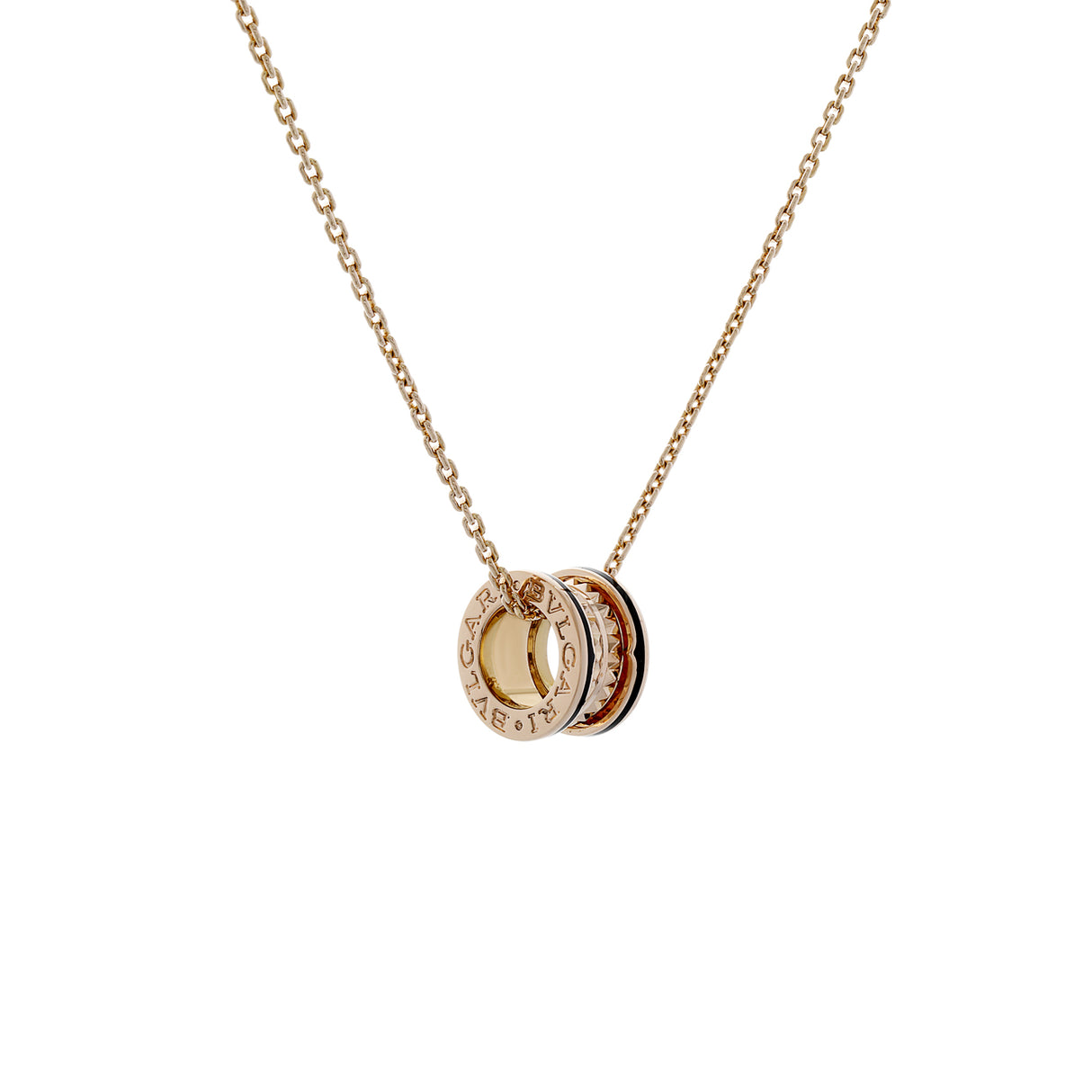 Bulgari 18K Rose Gold B.zero1 Rock Pendant Necklace Designer Jewellery Bulgari
