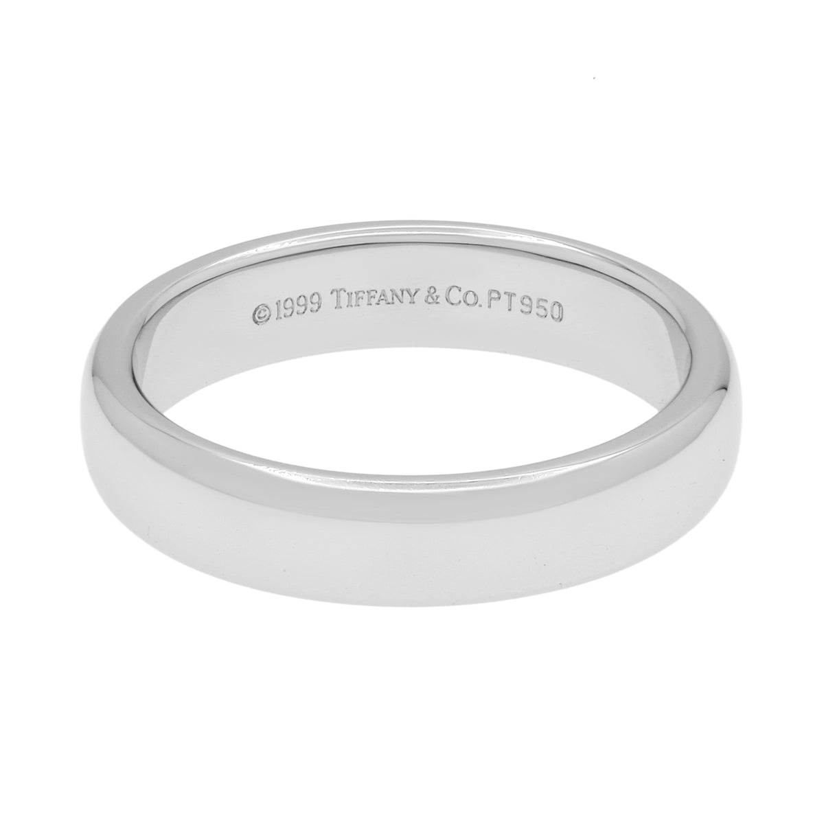 Tiffany & Co. Platinum 4.5mm Forever Wedding Band Ring Designer Jewellery Tiffany and Co