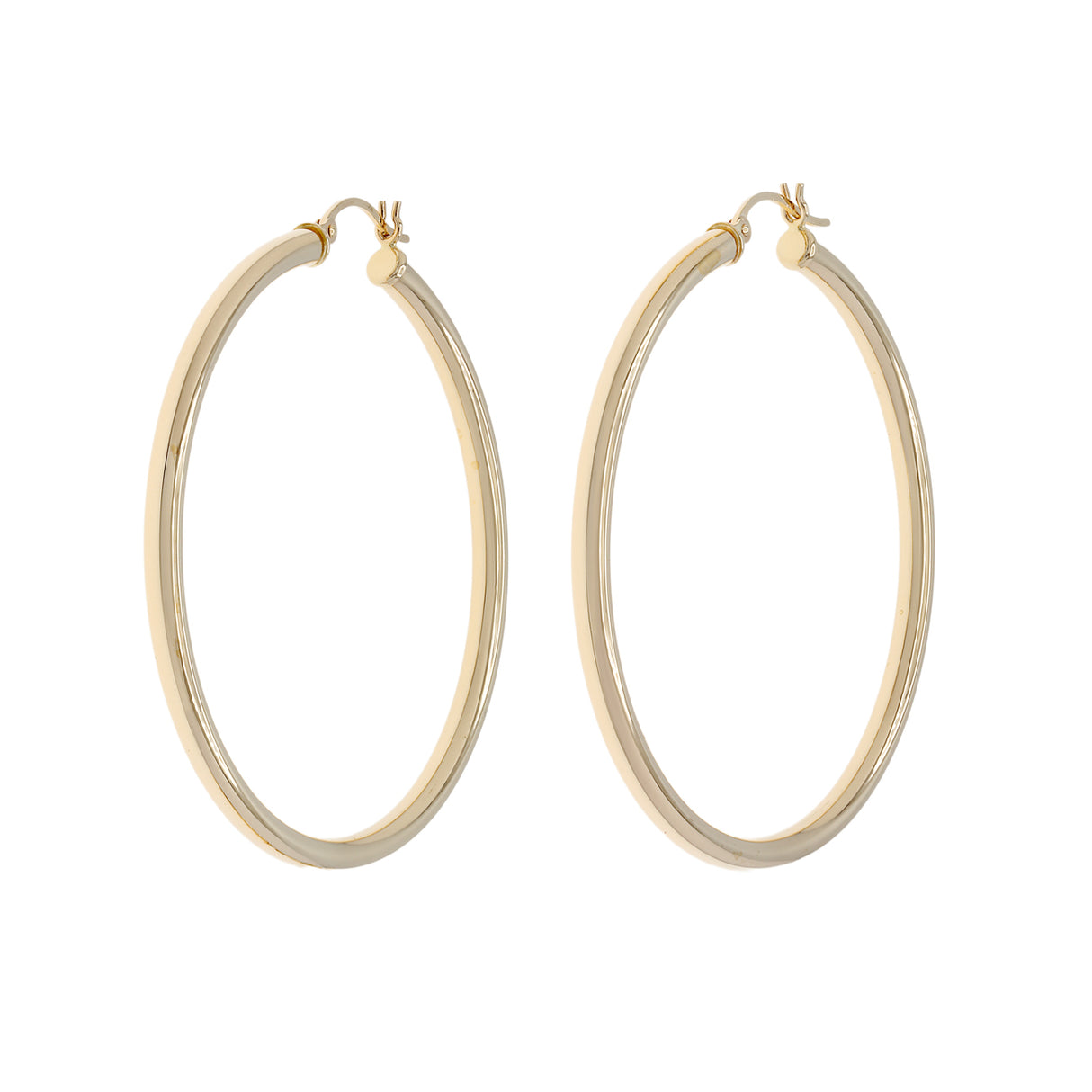 14K Yellow Gold Hoop Earrings Fine Jewellery Modaselle
