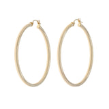 14K Yellow Gold Hoop Earrings Fine Jewellery Modaselle