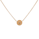 Christian Dior 18K Rose Gold Diamond Pink Opal Rose des Vents Necklace Designer Jewellery Christian Dior