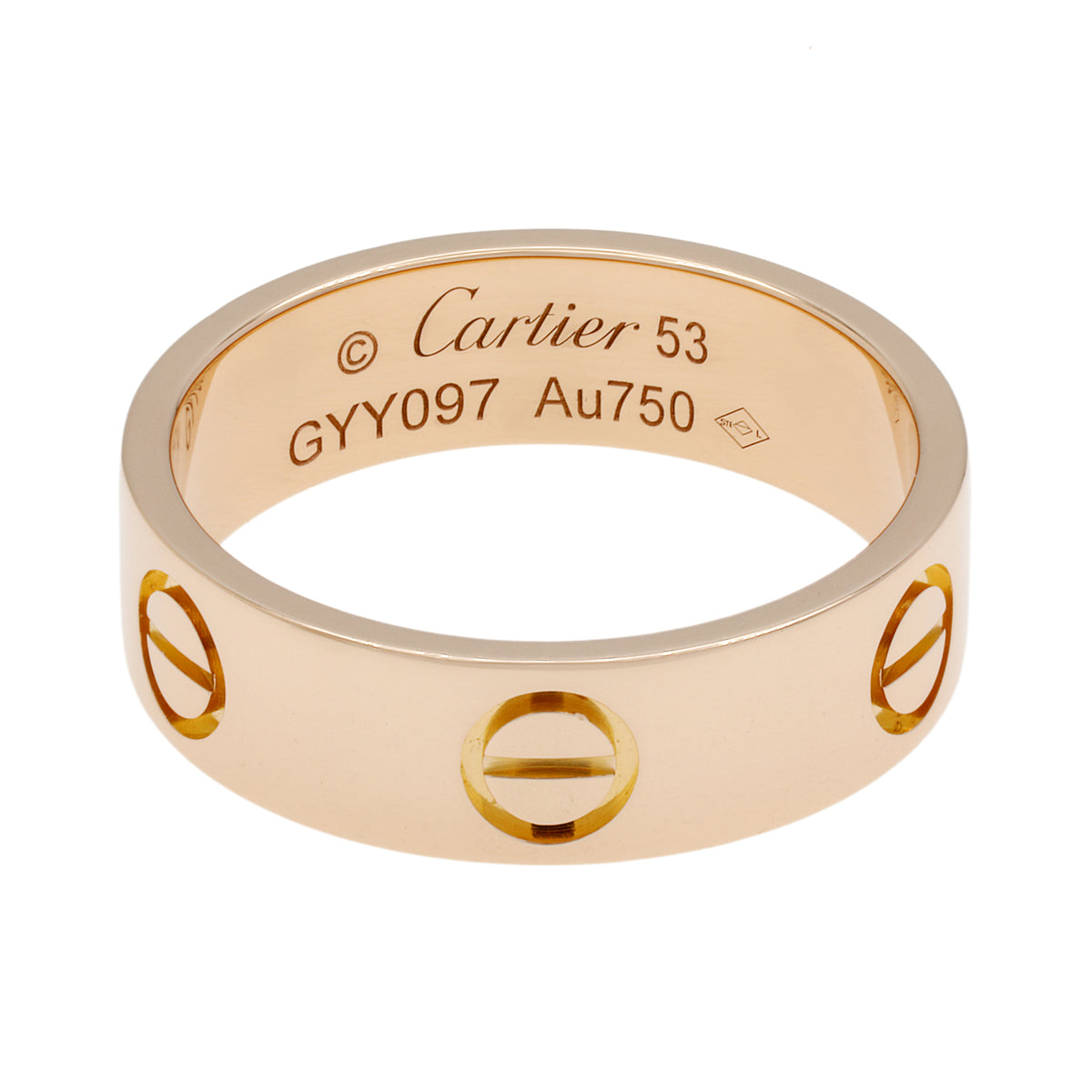 Cartier 18K Rose Gold Classic Love Ring Designer Jewellery Cartier
