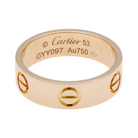 Cartier 18K Rose Gold Classic Love Ring Designer Jewellery Cartier