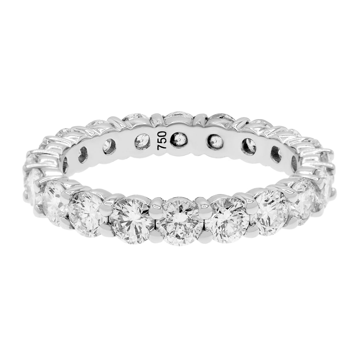 18K White Gold 2.20 Carat Diamond Eternity Band