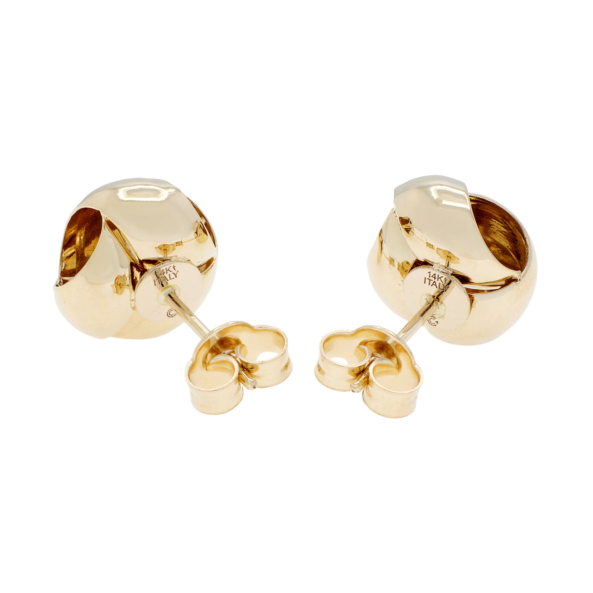 14K Yellow Gold Knot Earrings Fine Jewellery Modaselle