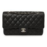 Chanel Black Quilted Caviar Medium Classic Double Flap