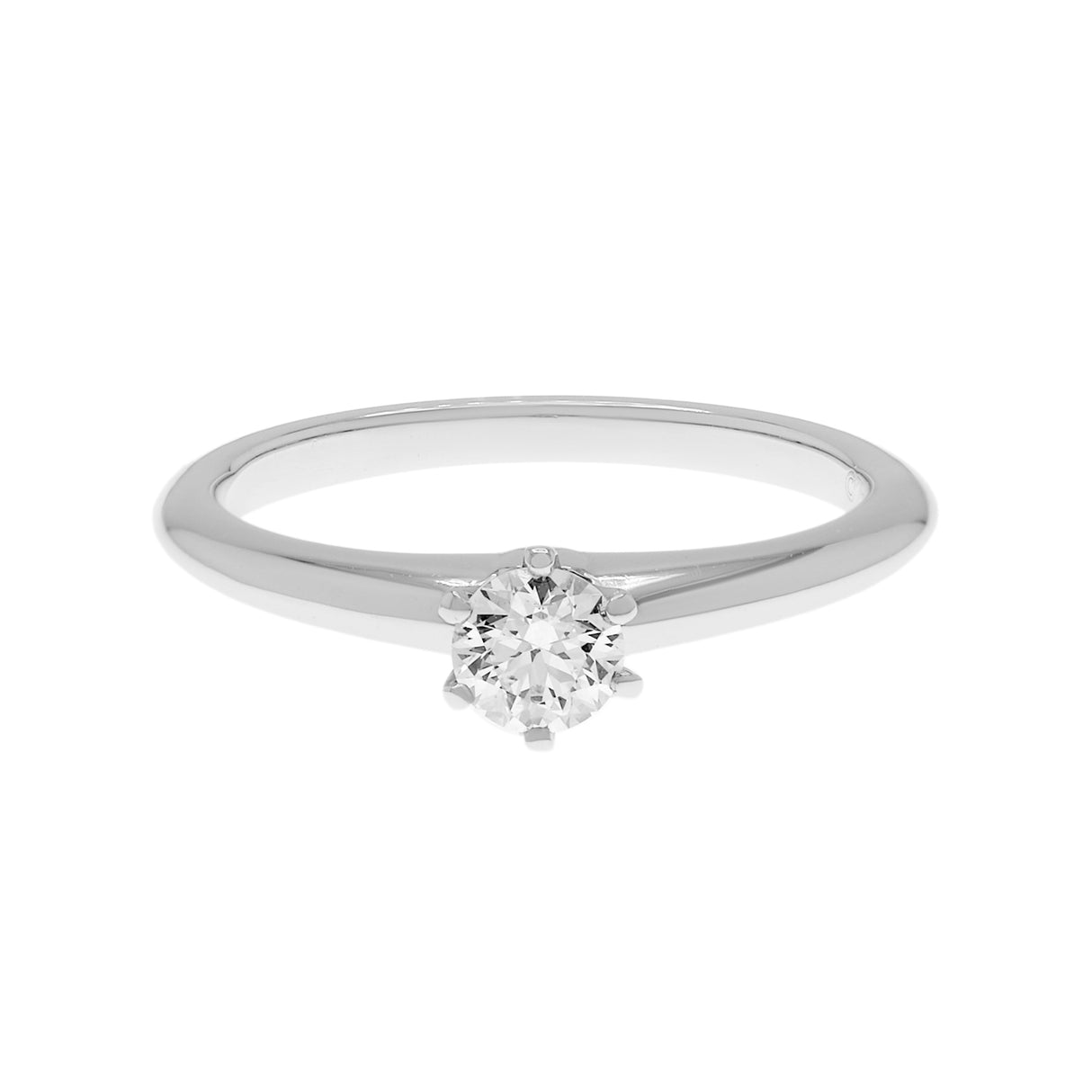 Tiffany & Co. Platinum 0.28 Carat Diamond Solitaire Engagement Ring Designer Jewellery Tiffany and Co