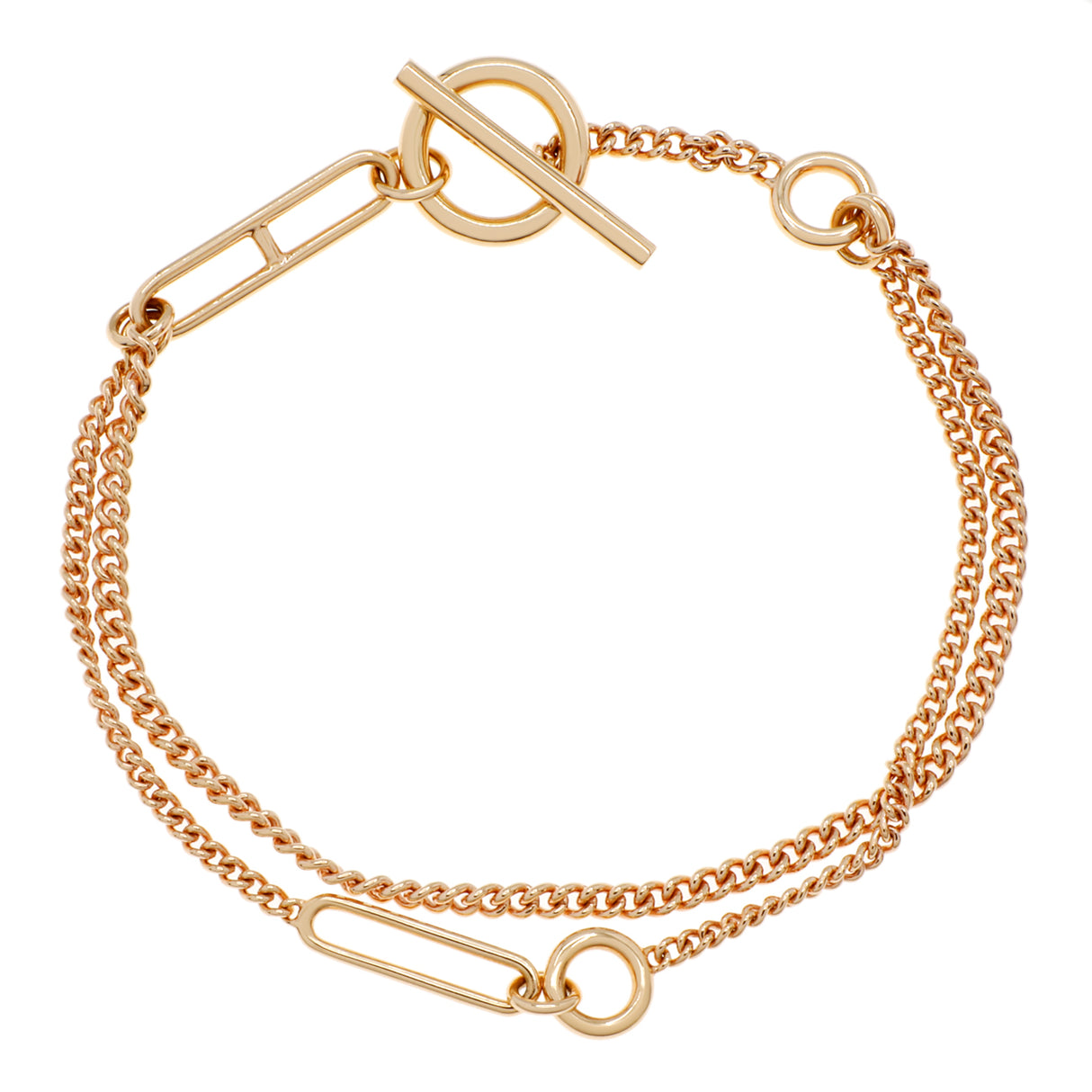 Hermes 18K Rose Gold Echappee Bracelet