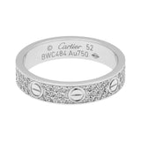 Cartier 18K White Gold Diamond Small Love Ring Designer Jewellery Cartier