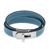 Hermes Blue Swift Kelly Double Tour Bracelet Designer Jewellery Hermes