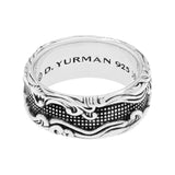 David Yurman Sterling Silver Waves Band Ring Designer Jewellery David Yurman
