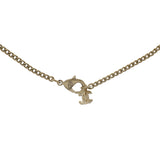 Chanel Gold Crystal CC Pendant Necklace Designer Jewellery Chanel
