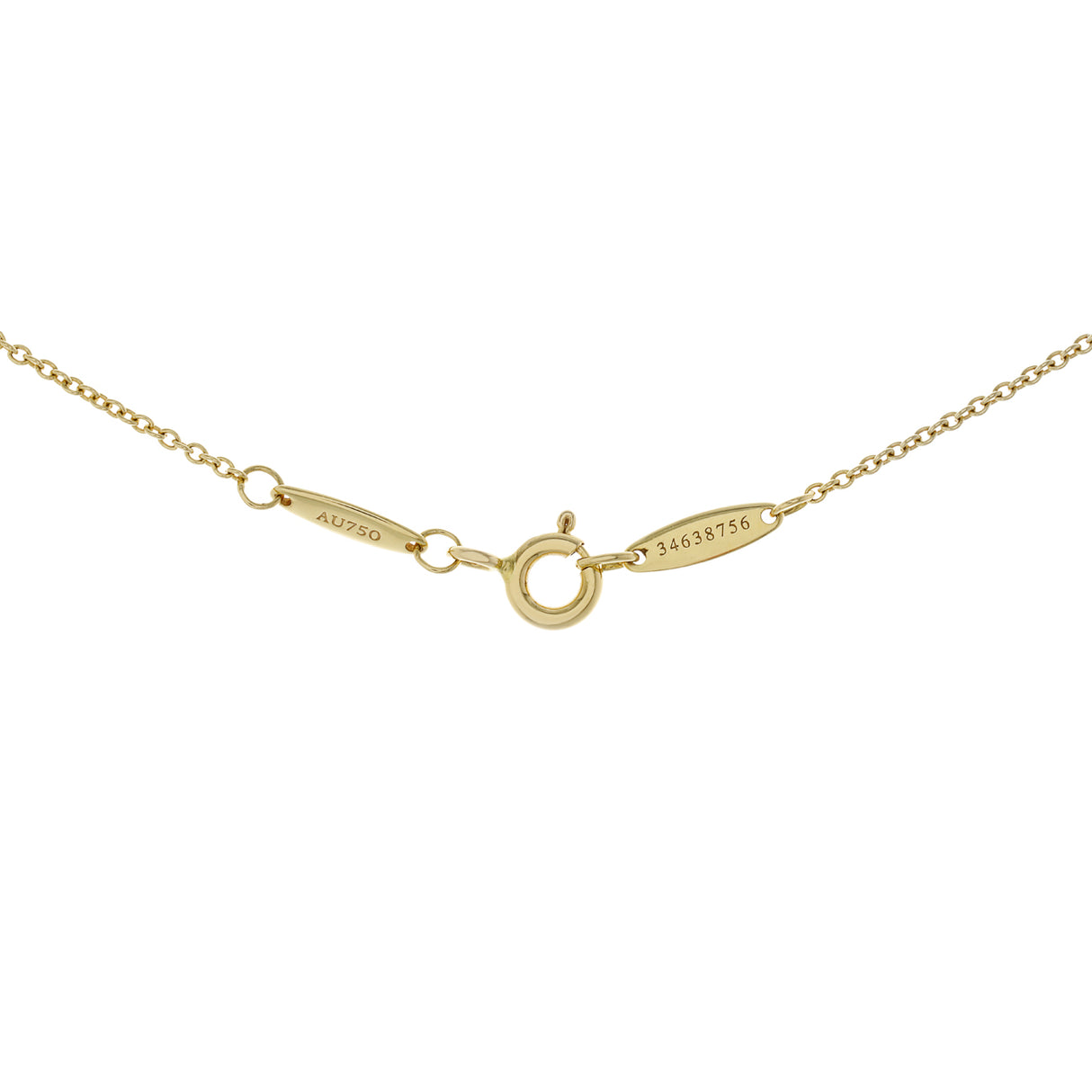 Tiffany & Co. 18K Yellow Gold Diamonds by the Yard Single Pendant Designer Jewellery Tiffany and Co