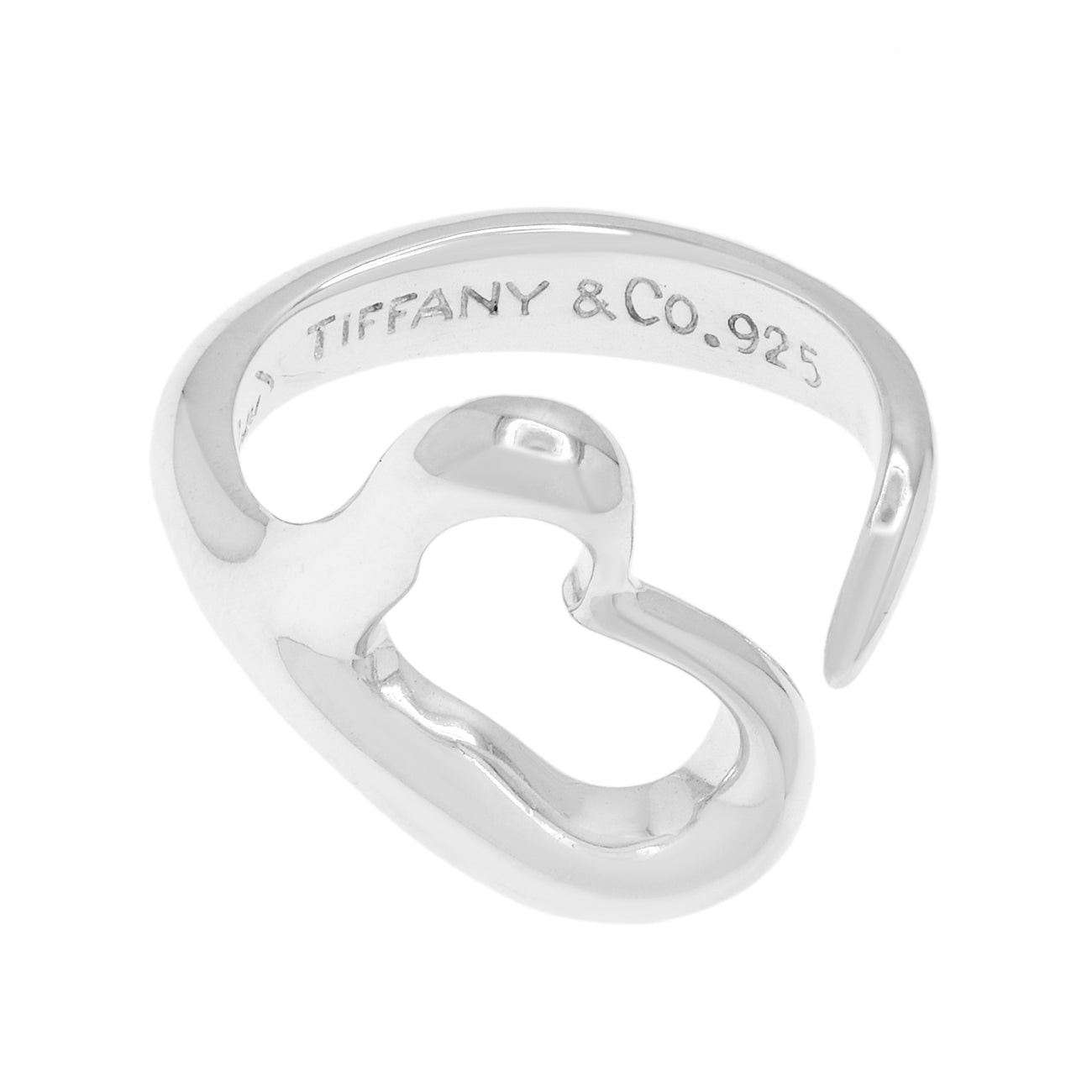 Tiffany & Co. Sterling Silver Elsa Peretti Open Heart Ring – Modaselle