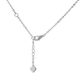 18K White Gold 8.9mm Pearl & Diamond Lariat Necklace