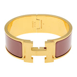 Hermes Bois de Rose Enamel Clic Clac H Bracelet