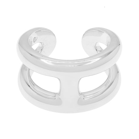 Hermes Sterling Silver Large Osmose Ring Designer Jewellery Hermes