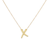 Tiffany & Co. 18K Yellow Gold Paloma Picasso Graffiti X Pendant Necklace Designer Jewellery Tiffany and Co