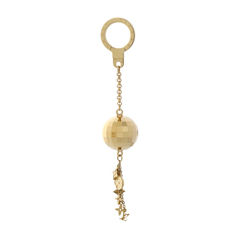 Louis Vuitton Gold Mirror Ball Disco Key Chain Accessories Louis Vuitton
