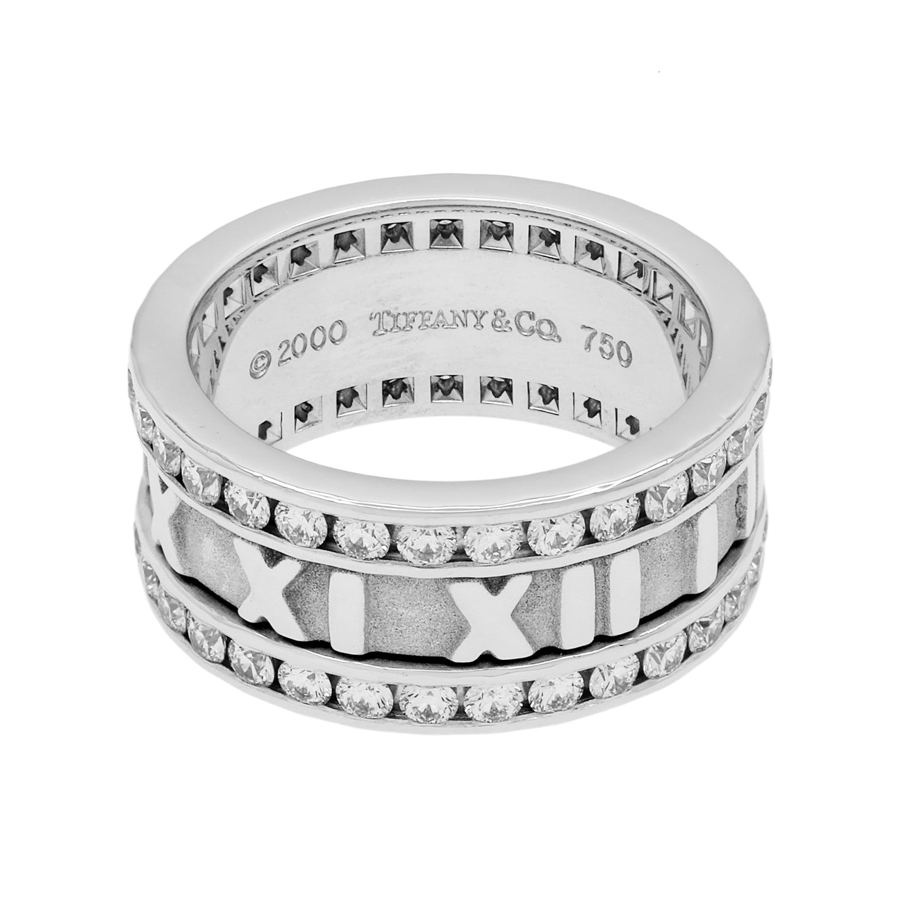 Tiffany & Co. 18K White Gold Diamond Atlas Ring – Modaselle