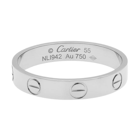 Cartier 18K White Gold Love Wedding Band Ring Designer Jewellery Cartier