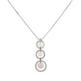 18K White Gold Akoya Pearl Diamond Pendant