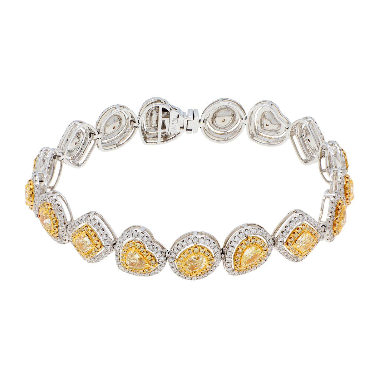 18K White Gold 6.76 Carat Fancy Yellow Diamond Bracelet Fine Jewellery Modaselle
