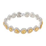 18K White Gold 6.76 Carat Fancy Yellow Diamond Bracelet Fine Jewellery Modaselle