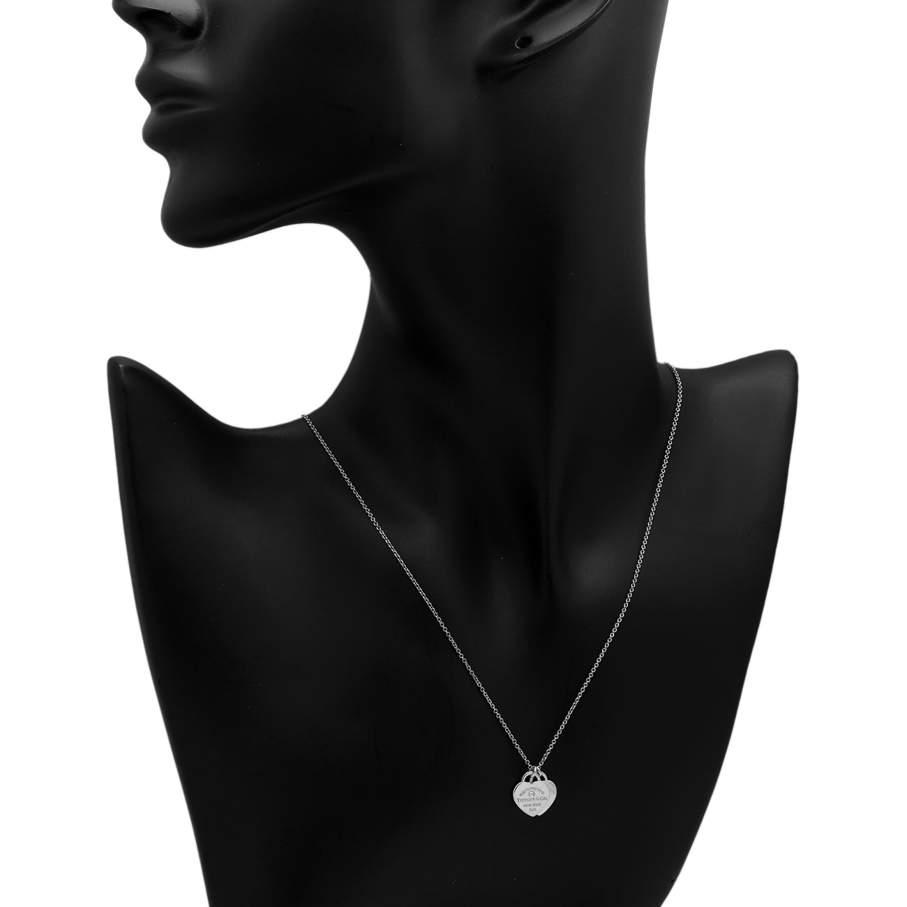 Tiffany & Co. Sterling Silver Diamond Mini Return to Tiffany