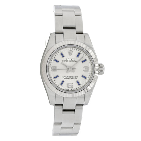 Rolex Stainless Steel 18K White Gold Ladies Oyster Perpetual 176234 Watches Rolex