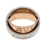Cartier 18K White/Rose Gold Secret Love Ring Designer Jewellery Cartier
