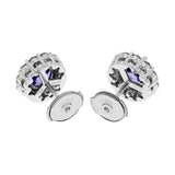 18K White Gold 2.30 Carat Tanzanite Earrings Fine Jewellery Modaselle