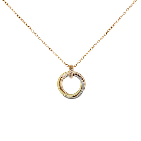 Cartier 18K Diamond Trinity Pendant Necklace Designer Jewellery Cartier