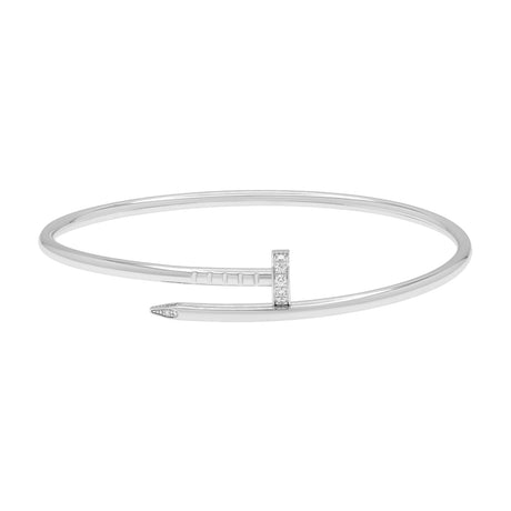 Cartier 18K White Gold Diamond Small Juste Un Clou Bracelet Designer Jewellery Cartier