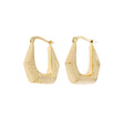 18K Yellow Gold Diamond Cut Bell Hoop Earrings Fine Jewellery Modaselle