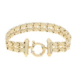 14K Yellow Gold Multi-Row Byzantine Bracelet Fine Jewellery Modaselle