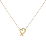 Tiffany & Co. 18K Yellow Gold Paloma Picasso Loving Heart Pendant Designer Jewellery Tiffany and Co