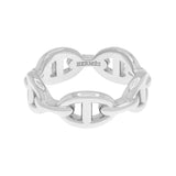 Hermes Sterling Silver Chaine d'Ancre Enchainee Ring Designer Jewellery Hermes