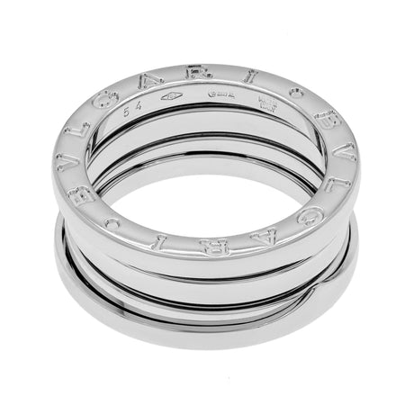Bulgari 18K White Gold B.zero1 Three-Band Ring Designer Jewellery Bulgari
