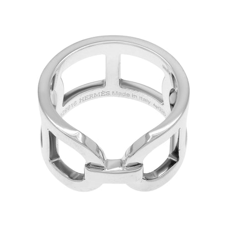 Hermes Sterling Silver Medium Ever Chaine D'Ancre Ring Designer Jewellery Hermes
