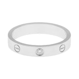 Cartier 18K White Gold Diamond Love Wedding Band Designer Jewellery Cartier