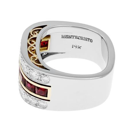 19K Montecristo 1.68 Carat Ruby Diamond Band Ring Fine Jewellery Modaselle
