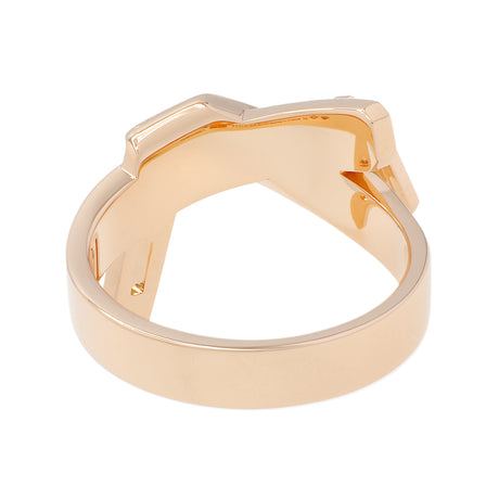 Hermes 18K Rose Gold Kelly Gavroche Ring Designer Jewellery Hermes